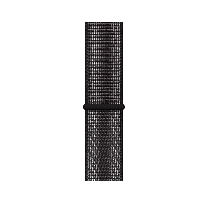 ساعة آبل إصدار نايك بلس الرابع مع جي بي إس 44 مم ذات هيكل من الألومنيوم بالون الرمادي الداكن مع حزام الساعة الأسود الرياضي من نايك