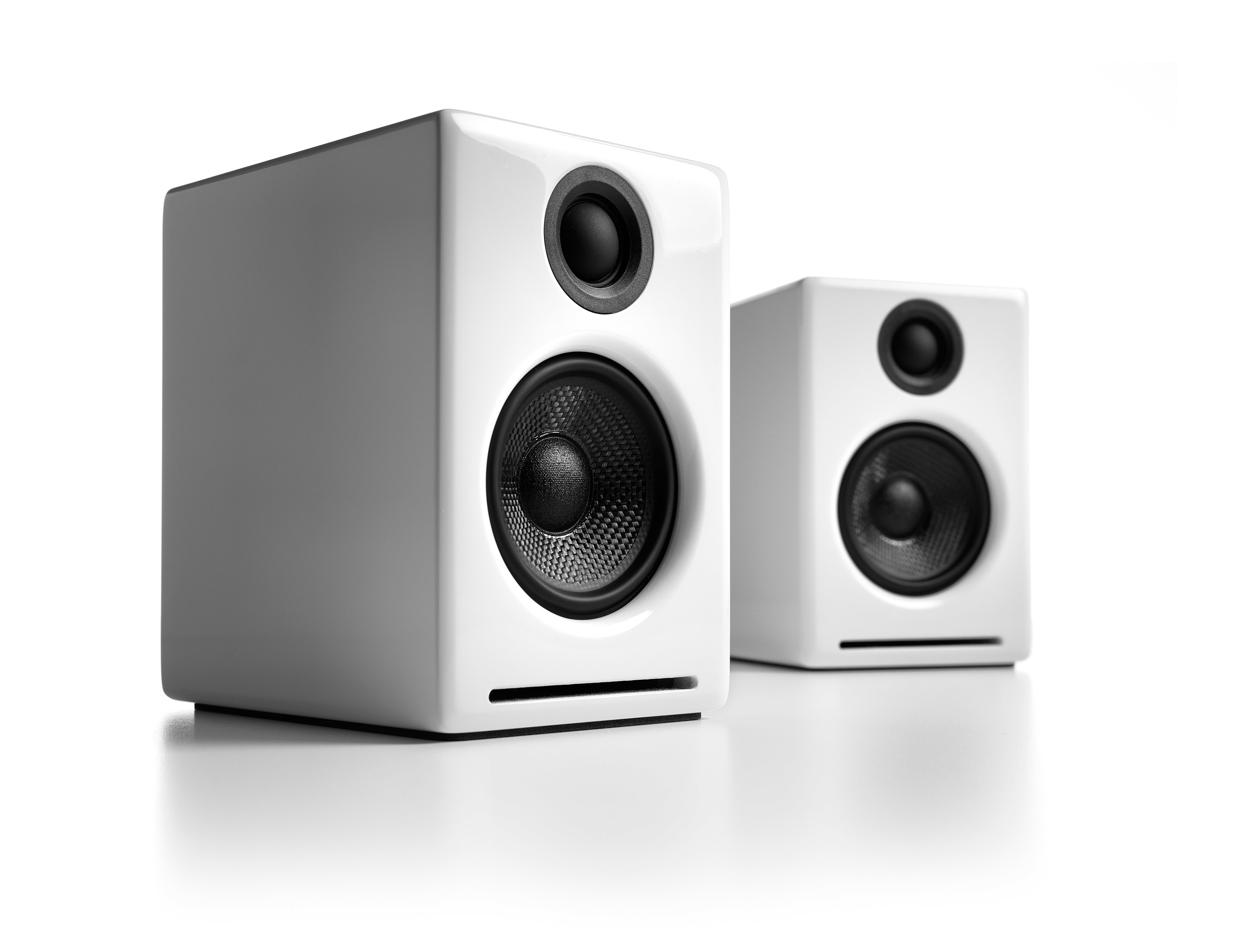 Audioengine A2+ W Powered Desktop Speakers Hi-Gloss White