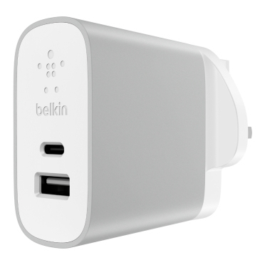 Belkin USB-C + USB-A Home Charger Silver