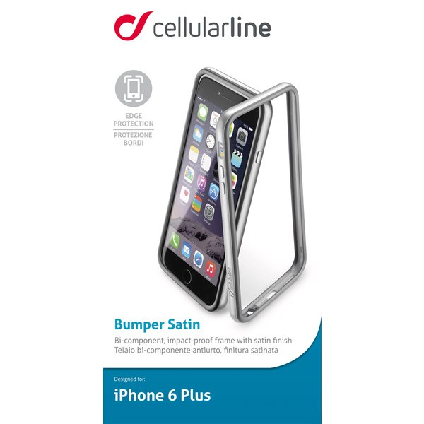 Cellular Line Satin Bumper Case Grey iPhone 6 Plus