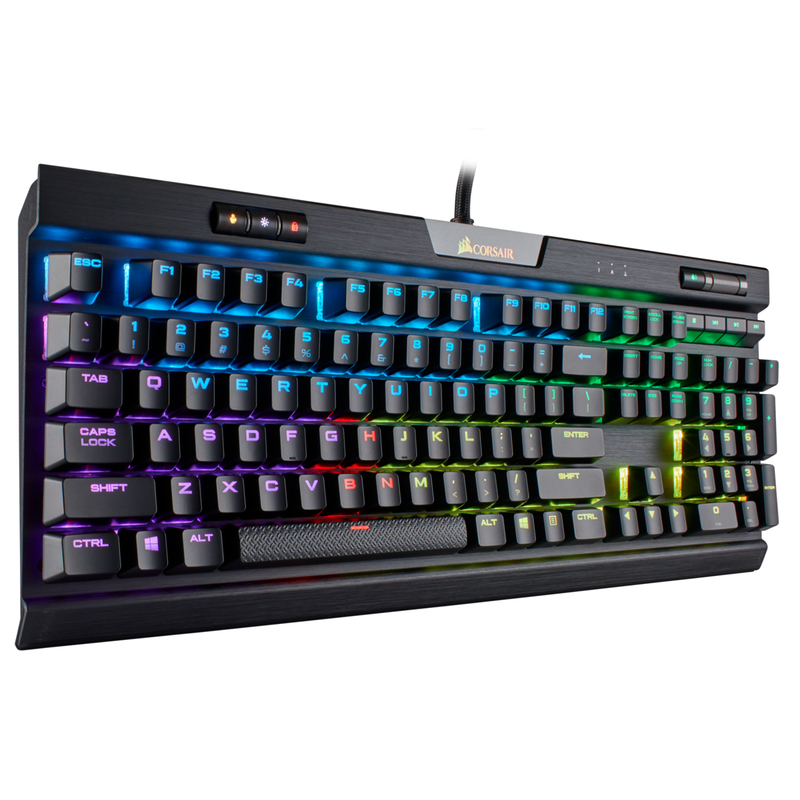 لوحة مفاتيح الألعاب السريعة Corsair K70 RGB Mk.2 Rapidfire Black/RGB LED/Cherry MX