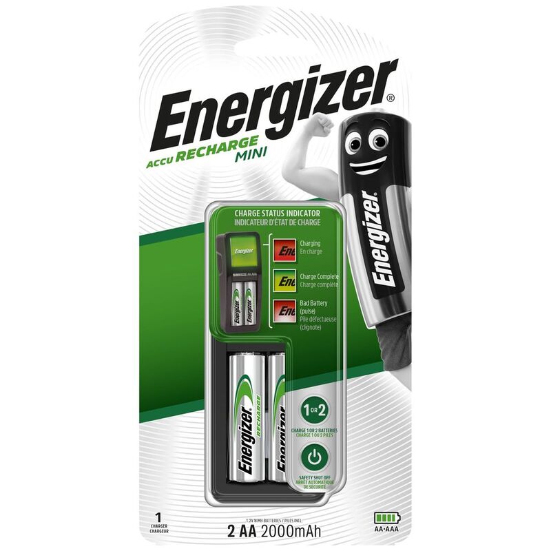 Energizer Mini Charger + 2Aa 2000mAh