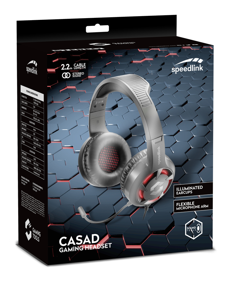 Speedlink Casad Gaming Headset - Black