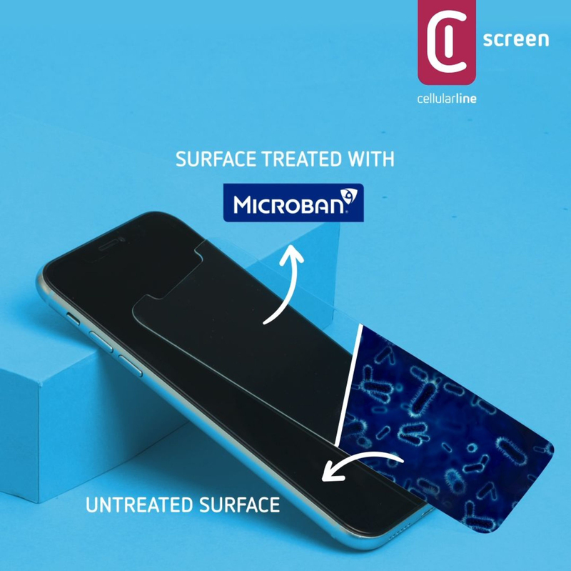 Cellularline Antibactrerial Screen Protector Transparent For iPhone 12 Mini