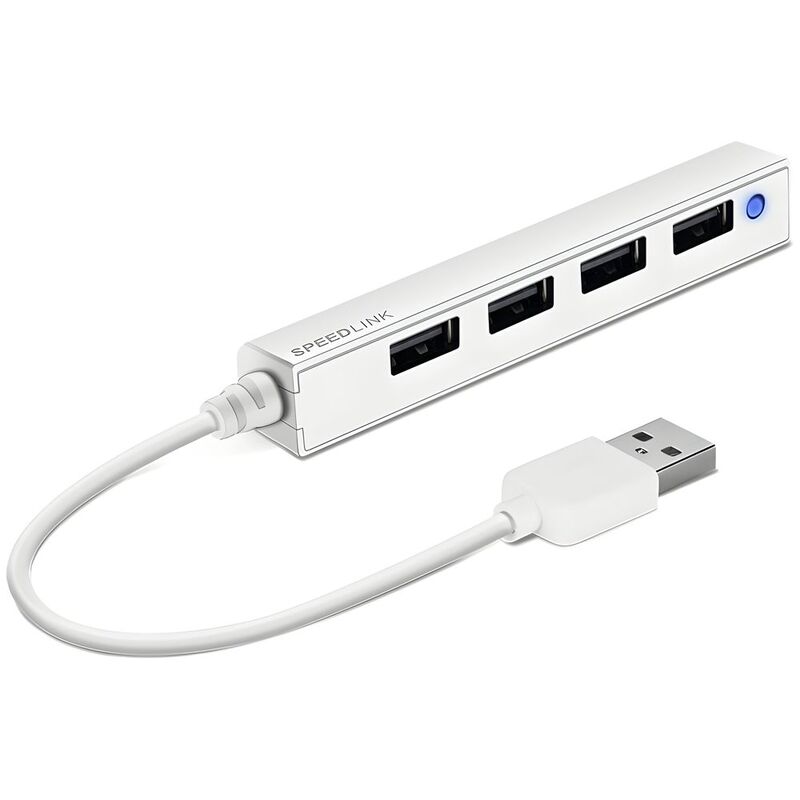 Speedlink Sl-140000-We Snappy Slim USB Hub 4-Port White