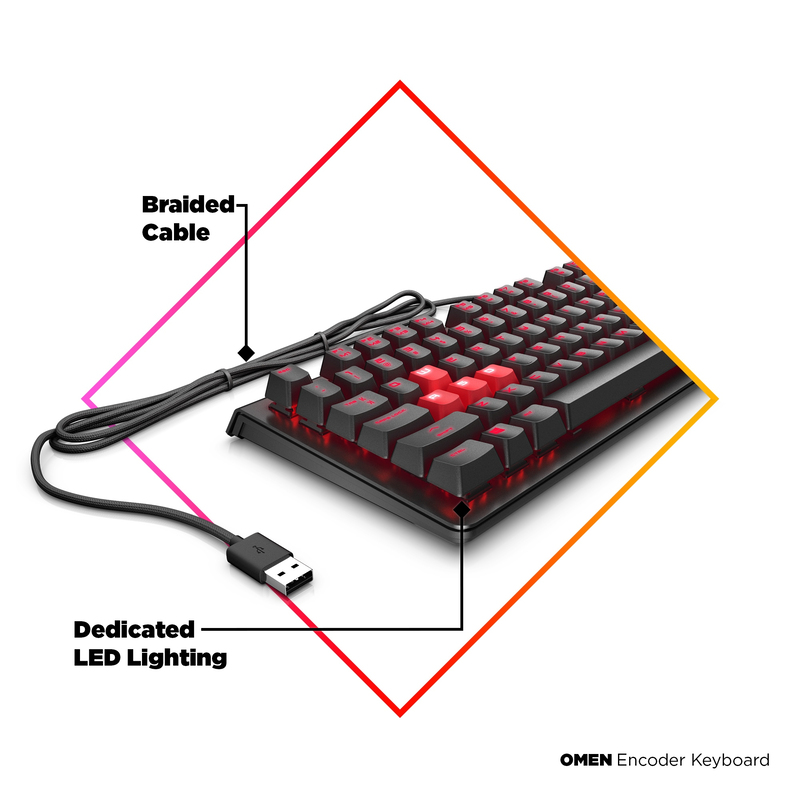 HP 6YW75AA Encoder Brown Gaming Keyboard