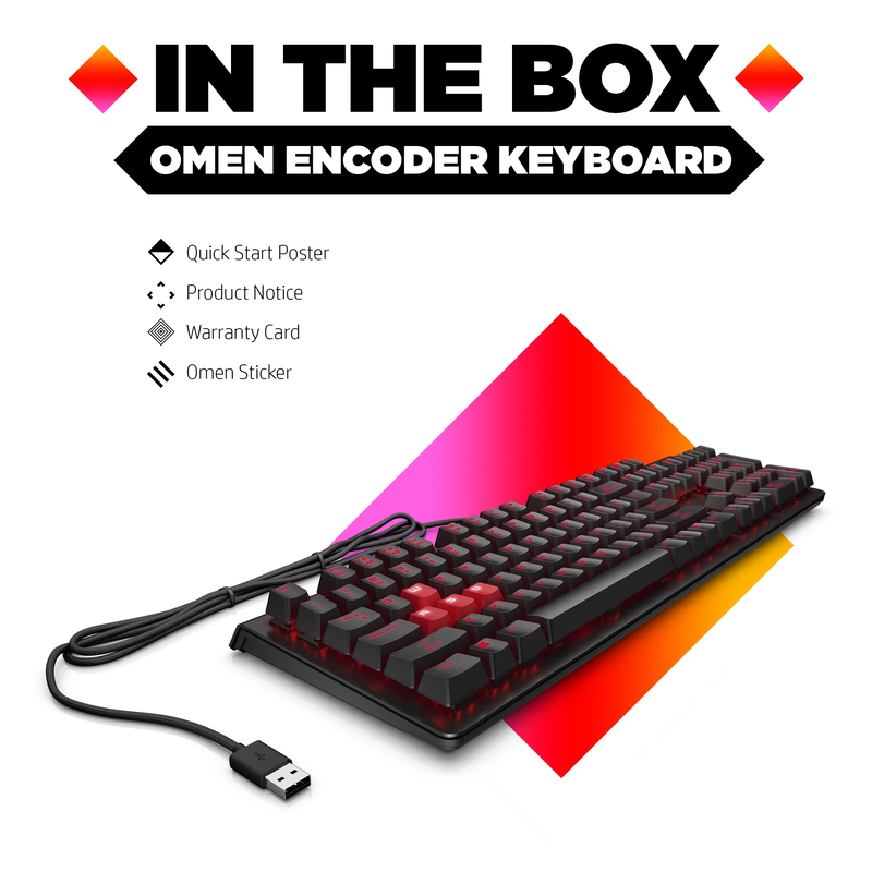 HP 6YW76AA Encoder Red Gaming Keyboard