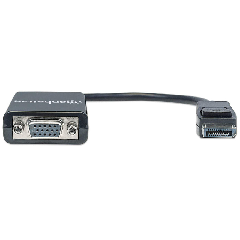 Manhattan Display Port To VGA Converter Cable Displayport Male To VGA HD15 Female Adapter 15 cm - Black