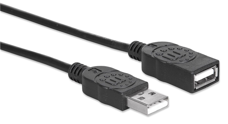 Manhattan Hi-Speed Usb Extension Cable A Male / A Female Speeds Of Up To 480 Mbps 3m - Black
