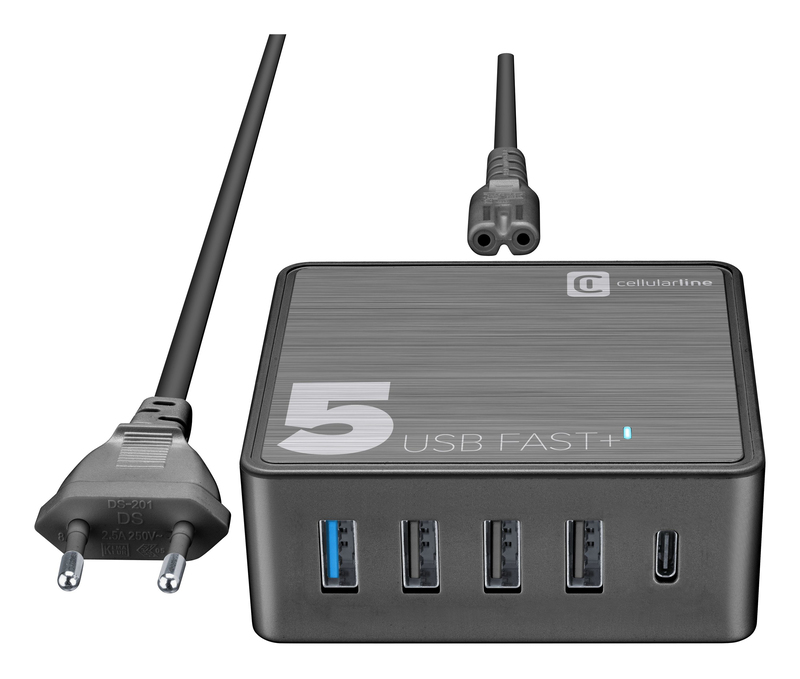 Cellular Line Multipower 5 Fast Plus USB Hub 60W