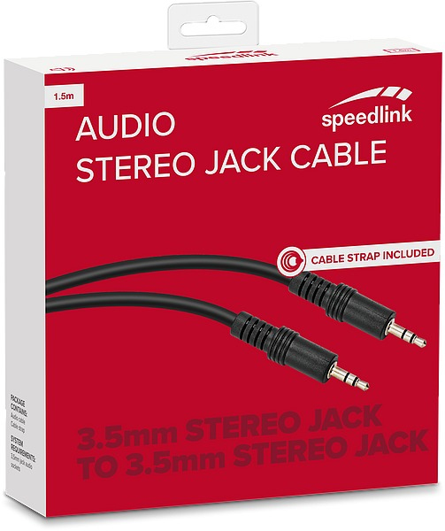 Speedlink Audio Stereo Jack Cable 1.5M Black
