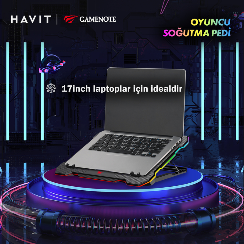 Havit PC Series-Laptop Cooling Pad With 6 Fans