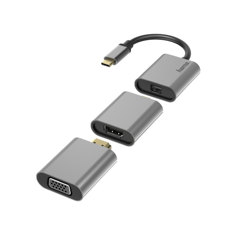 Hama 6 In1 Video Adapter Connect2Go USB-C Mini-Displayport HDMI VGA