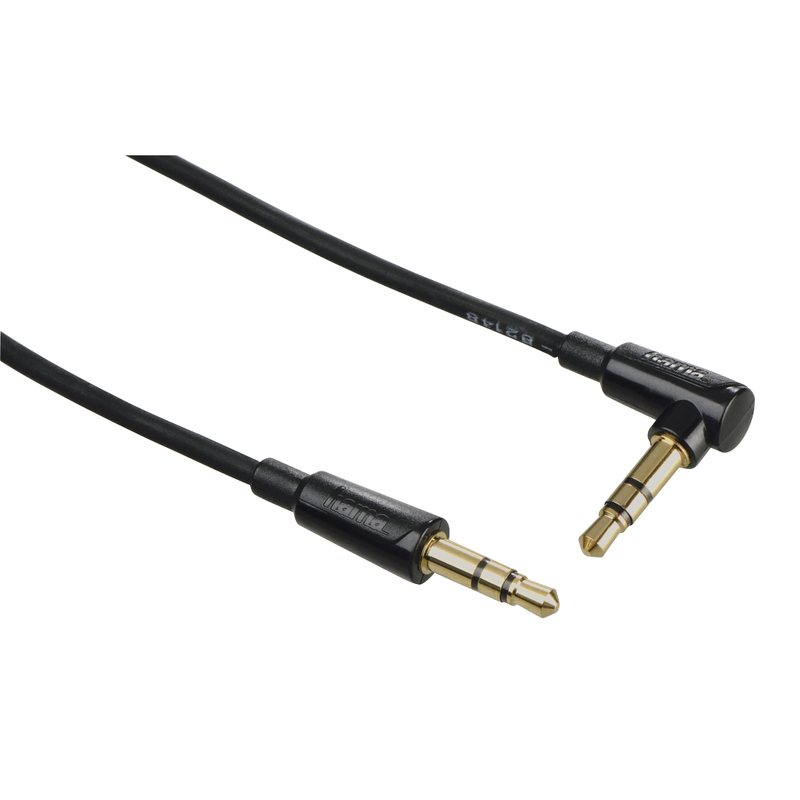 Hama Slim Spiral Cable Aux - 3.5mm 1.5M - Black