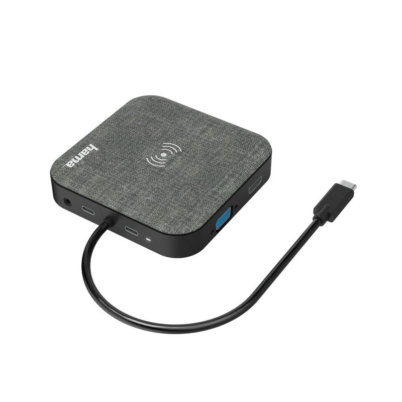 Hama USB-C Hub Connect 2 Qi charge Wireless Charging Multiport-12 Ports
