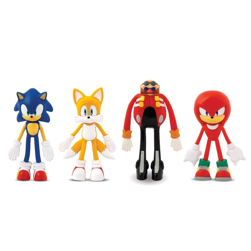 Bend-Ems Sonic The Hedgehog Charcter Bendable Figures (Pack of 4)