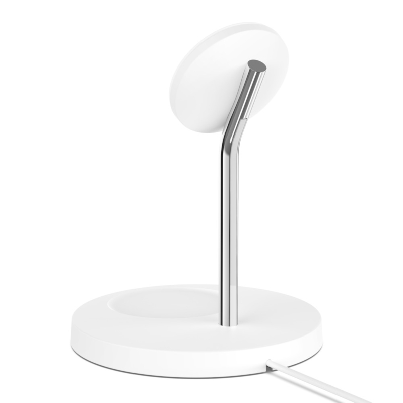 Belkin Boostcharge Pro 2-In-1 Wireless Charger Stand With Official MagSafe Charging 15W - White