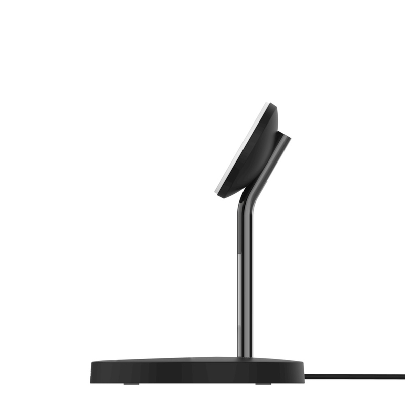 Belkin Boostcharge Pro 2-In-1 Wireless Charger Stand With Official MagSafe Charging 15W - Black