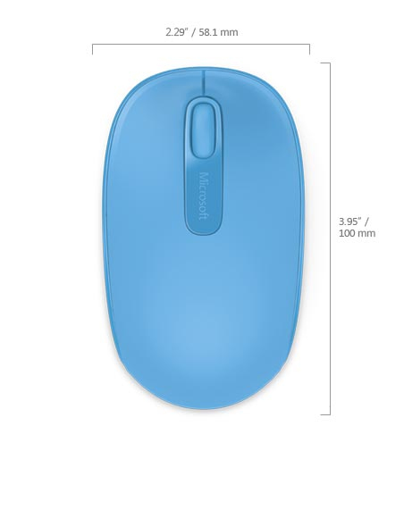 Microsoft Wireless Mobile Mouse 1850 - Blue