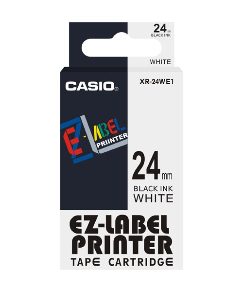 Casio Label Tape XR-24WE1- 24mm Black/White