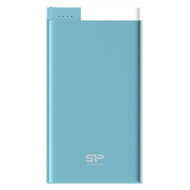 Silicon Power S55 5000mAh Power Bank Blue With Lightning/Micro-USB Connector