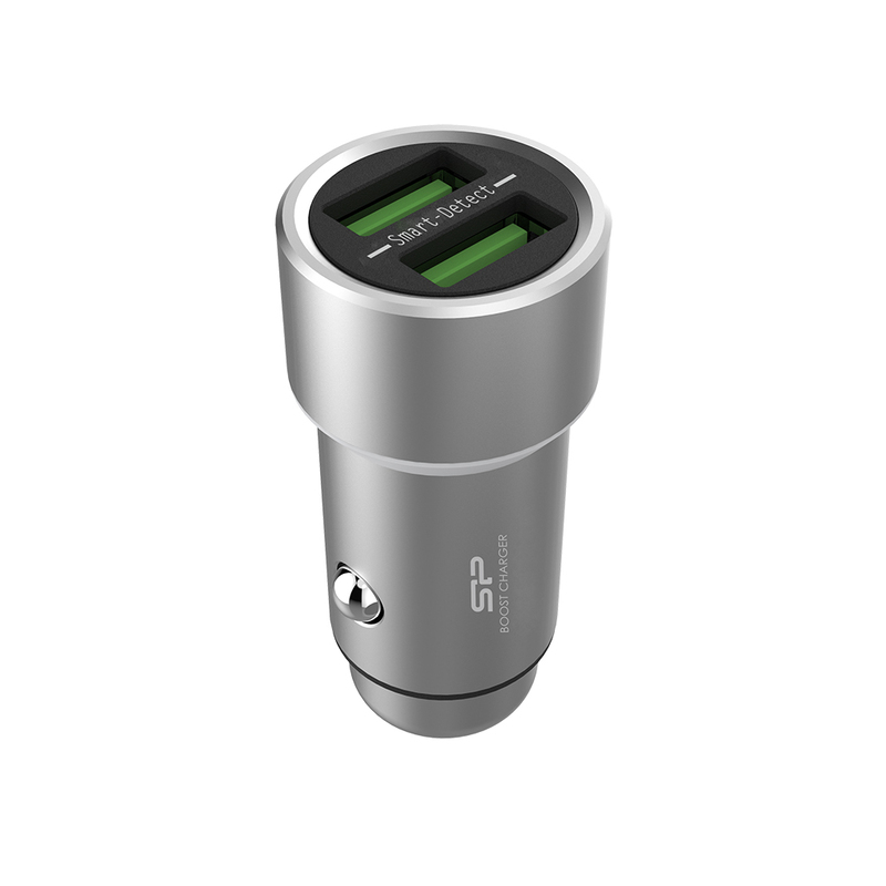 Silicon Paper 3.6A Dual USB Car Charger Zinc Alloy Casing