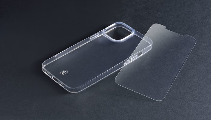 Cellularline Starter Kit Case + Glass For iPhone 13 Pro Max Transparent