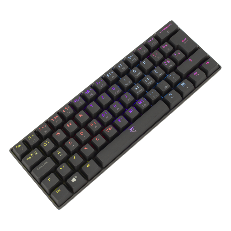White Shark Tipkovnica GK-2022 Shinobi CRNA Mechanical Gaming Keyboard/US/Blue Switches - Black