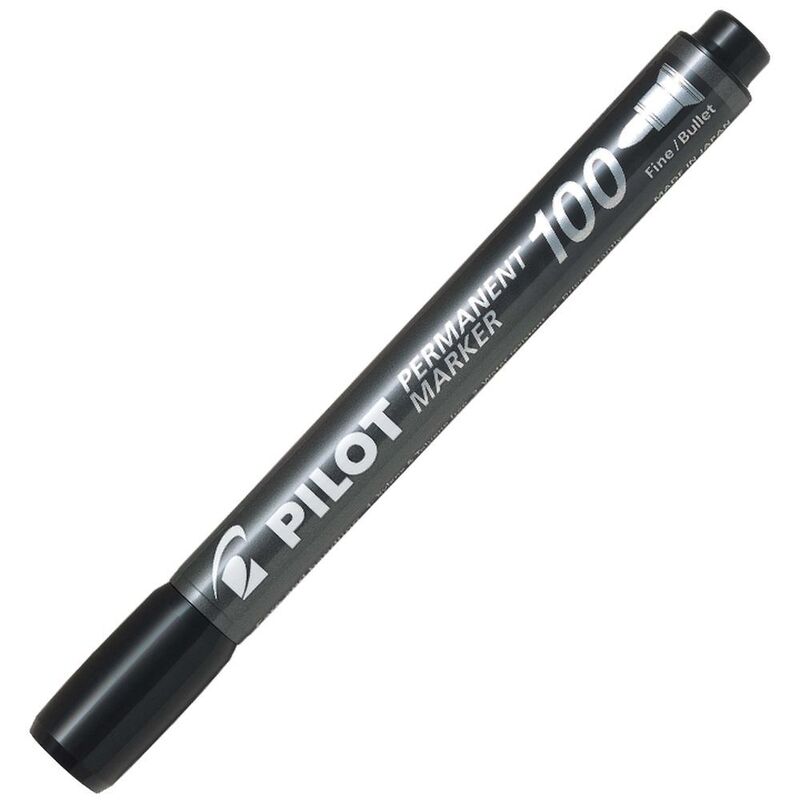 Pilot Permanent Marker 100 Fine Bullet Tip Marker - Black