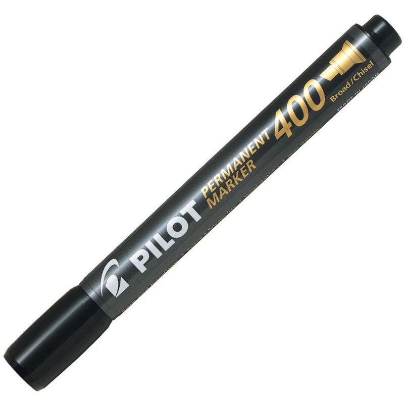 Pilot Permanent Marker 400 Broad Chisel Tip Marker - Black
