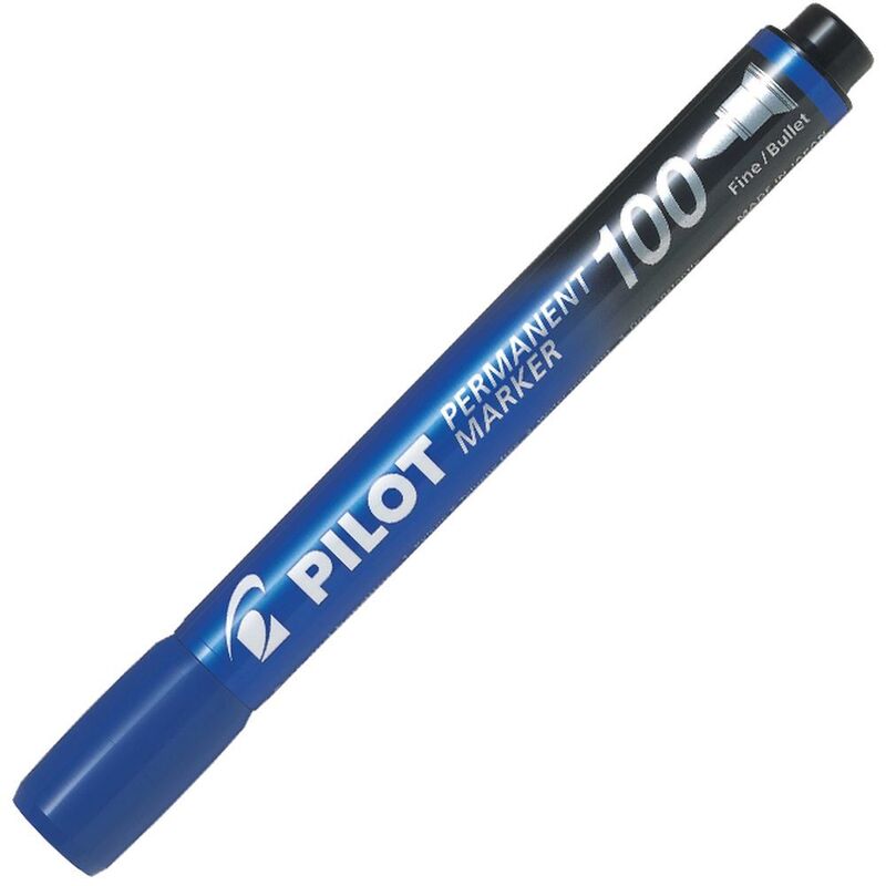 Pilot Permanent Marker 100 Fine Bullet Tip Marker - Blue