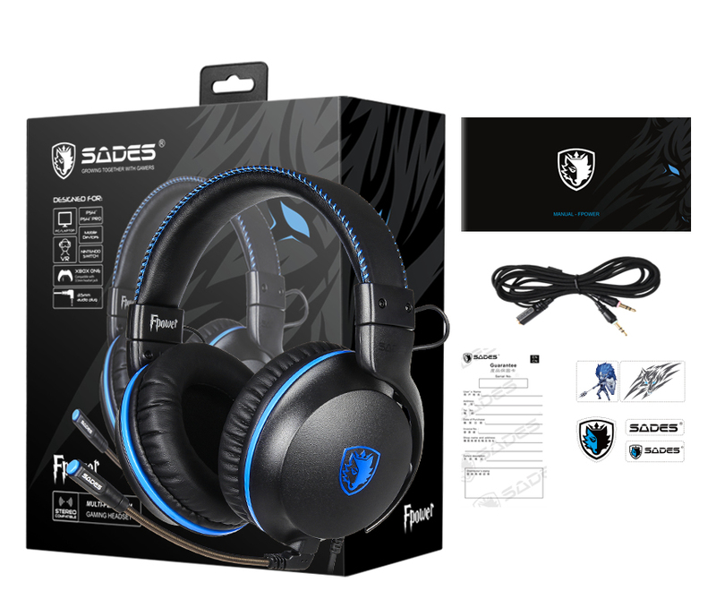 Sades F-Power Gaming Headset For PS4/Xbox/Switch/PC