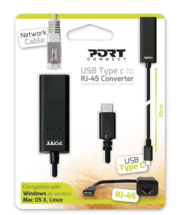 Port Designs Converter USB-C to RJ-45