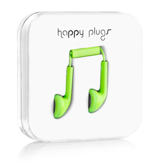 Happy Plugs Green Earphones