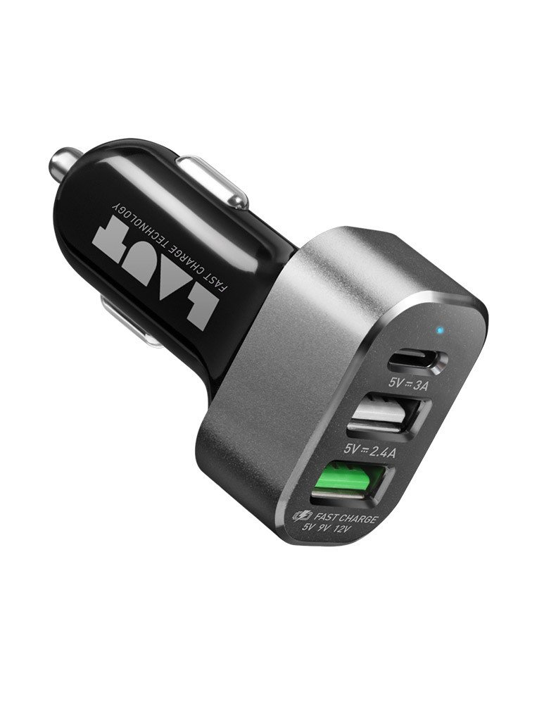 Laut Power Dash 3-Port USB 7.8A Black Car Charger