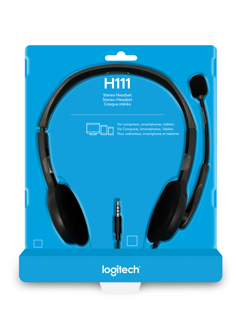 Logitech 981-000593 H111 Stereo Gaming Headset Grey
