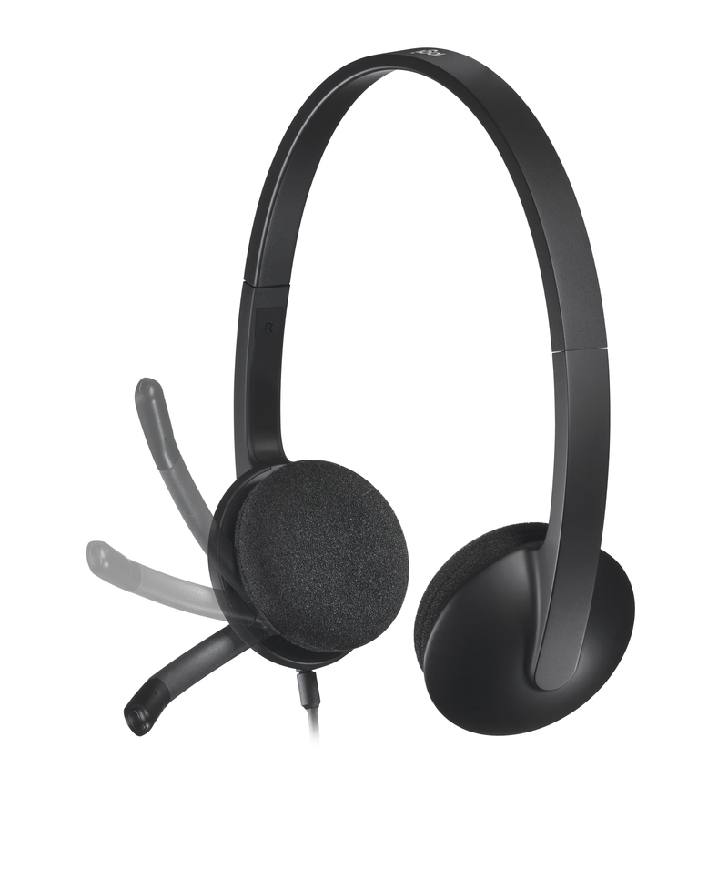 Logitech 981-000475 H340 Binaural Headphones Black