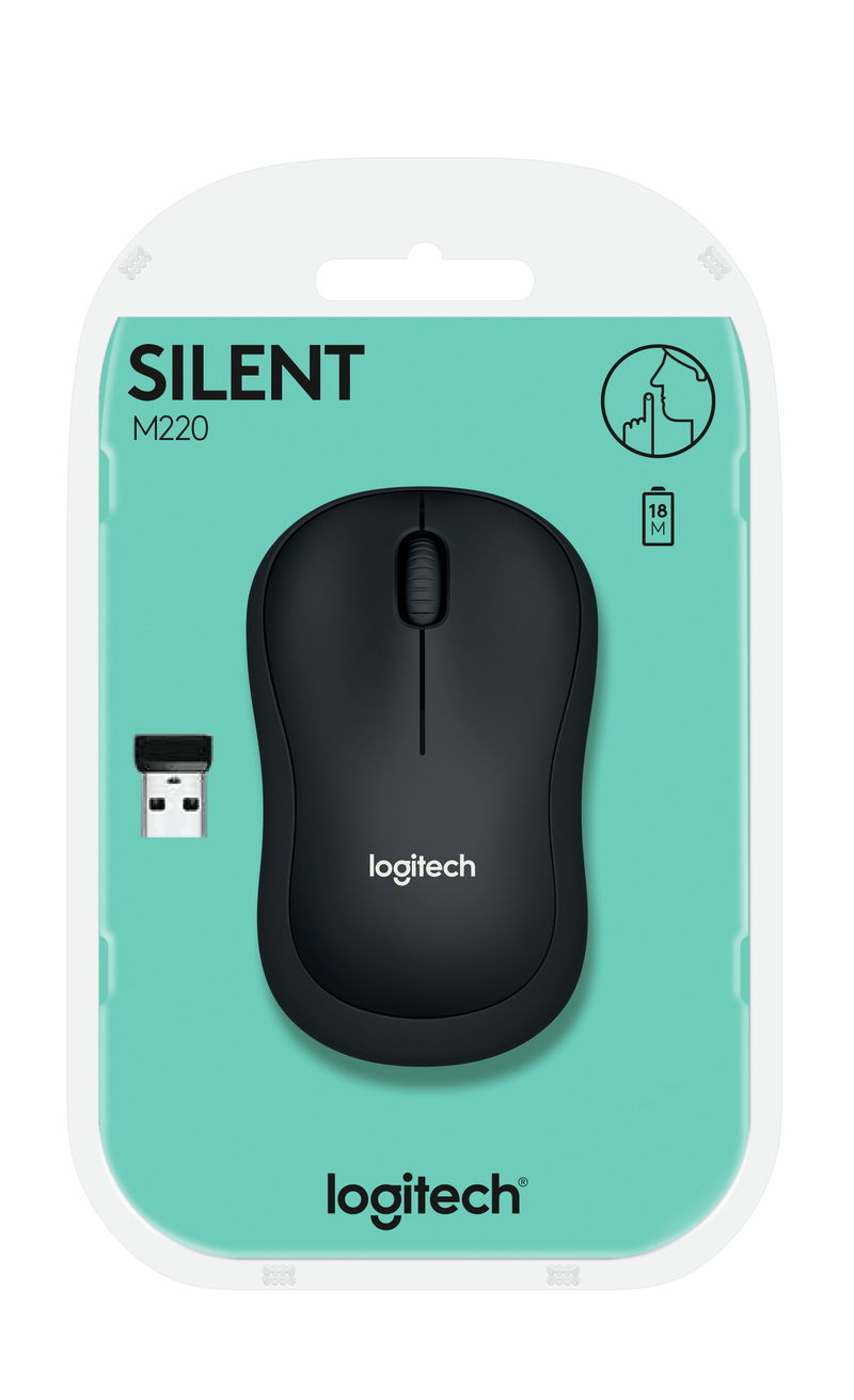 Logitech 910-004878 M220 SILENT Wireless Optical Mouse Charcoal