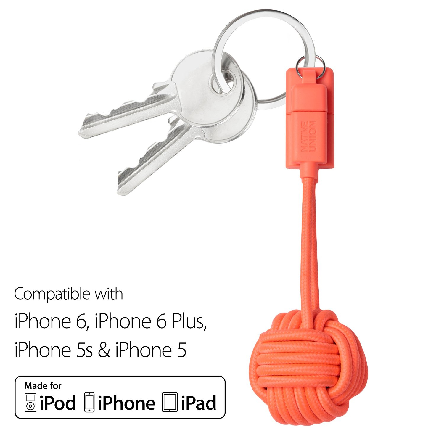 Native Union Key Cable L Coral Lightning Cable
