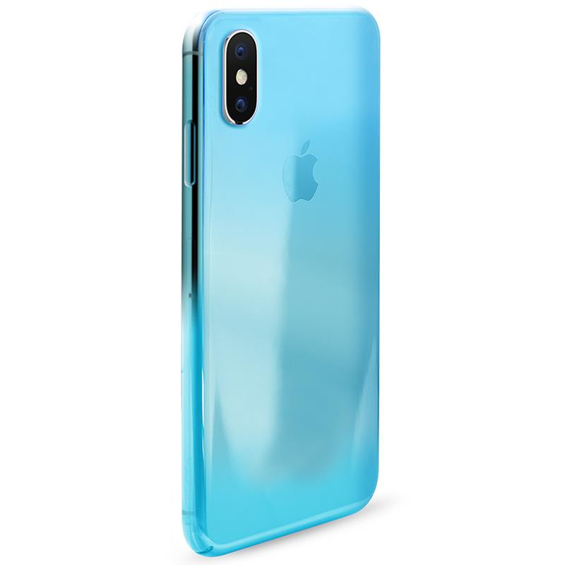 Puro 0.3 Nude TPU Ultra-Slim Case Blue for iPhone X