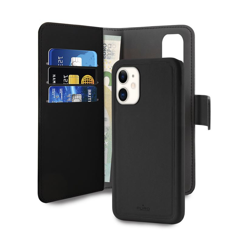 Puro Eco-Leather Multi-Slot Case Black for iPhone 11