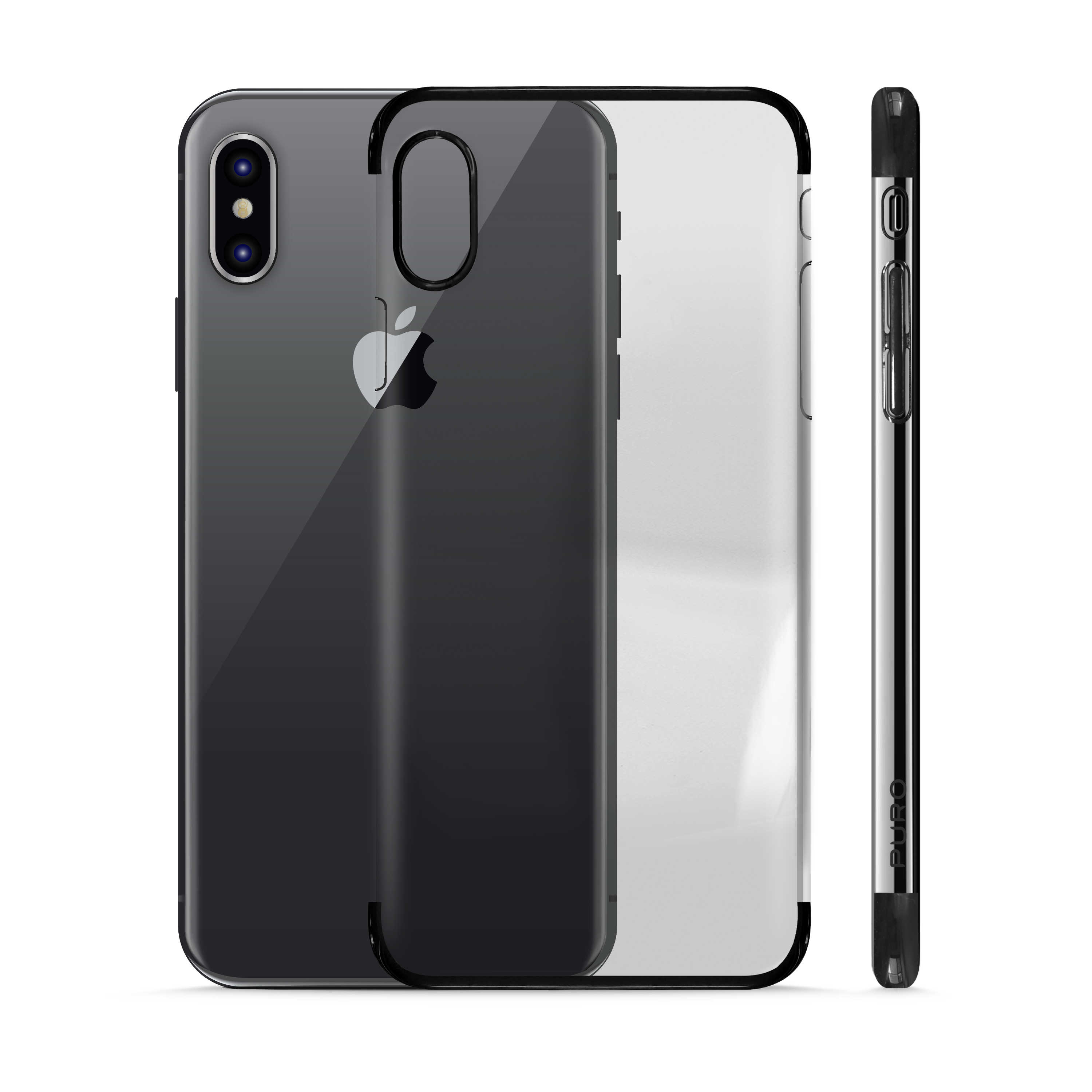 Puro Verge Case Clear Black for iPhone X