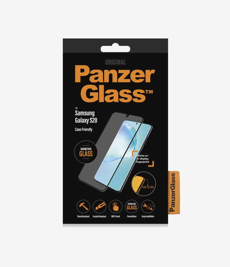 Panzerglass Case Friendly Biometric with Finger Prints Black for Galaxy S20
