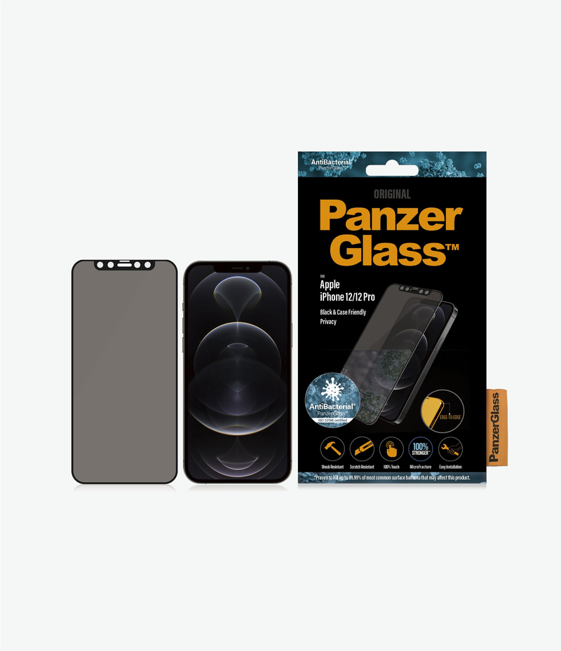 Panzer Glass CF Edge to Edge Black Frame Privacy for iPhone 12 Pro/12