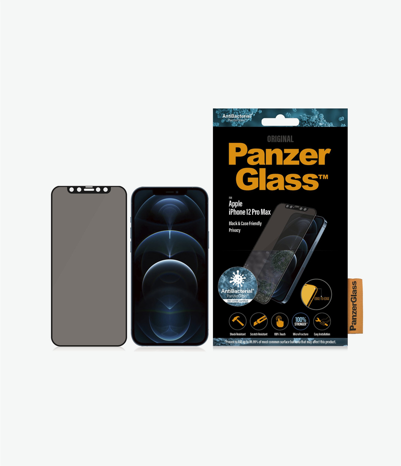 Panzer Glass CF Edge to Edge Black Frame Privacy for iPhone 12 Pro Max