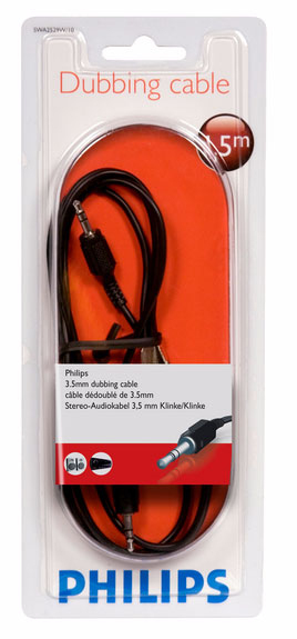 Philips 100 Series 3.5mm Male To Male Audio Cable 1.5M