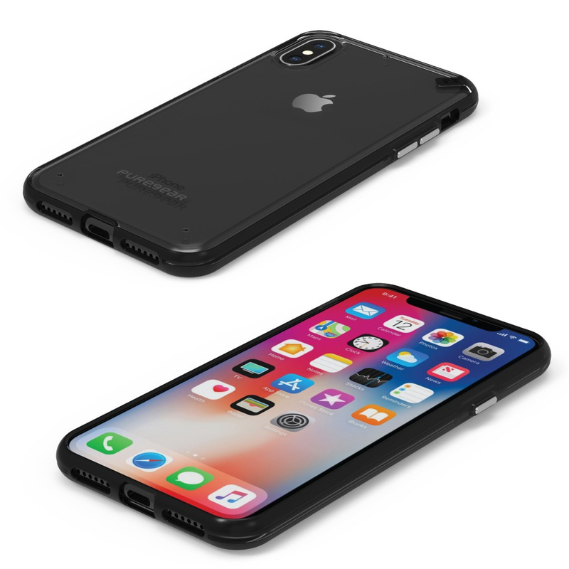 Puregear Slim Shell Case Clear/Black for iPhone X