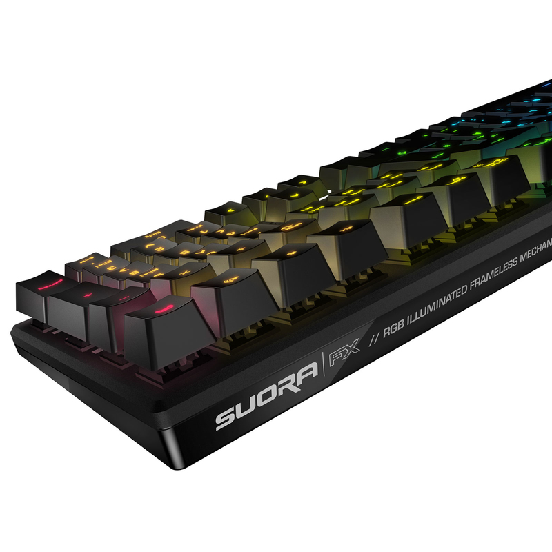 لوحة مفاتيح ميكانيكية للألعاب روكات سورا إف إكس مُضيئة بنظام آر جي بي اللوني