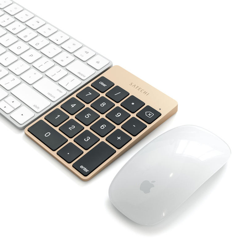 لوحة مفاتيح لاسلكية رفيعة من ساتيتشي باللون الذهبي