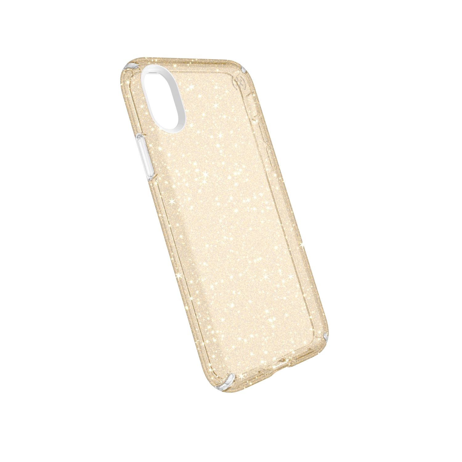 Speck Presidio Case Clear With Gold Glitter for iPhone X